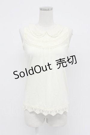 画像: axes femme / 衿付タンクトップ M キナリ T-26-03-07-003-AX-TO-SA-ZT