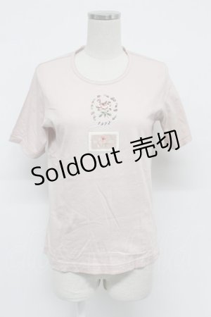 画像: PINK HOUSE / ピンクハウスフレンズ刺繍入りカットソー  ピンク T-26-03-07-026-LO-TO-SA-ZT