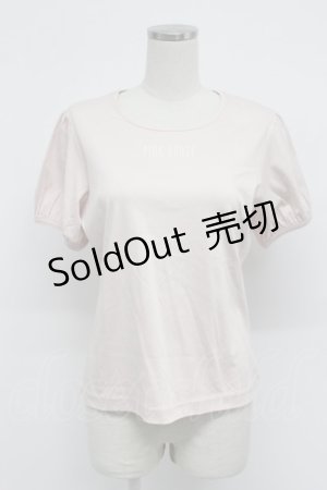 画像: PINK HOUSE / ロゴ入りパフスリーブカットソー  ピンク T-26-03-07-027-LO-TO-SA-ZT