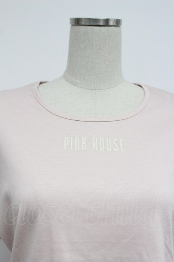 画像4: PINK HOUSE / ロゴ入りパフスリーブカットソー  ピンク T-26-03-07-027-LO-TO-SA-ZT (4)