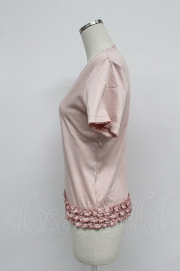 画像3: PINK HOUSE / フリルロゴ使い半袖カットソー  ピンク T-26-03-07-028-LO-TO-SA-ZT (3)