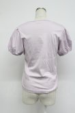 画像2: PINK HOUSE / ロゴ入りパフスリーブカットソー  ラベンダー T-26-03-07-030-LO-TO-SA-ZT (2)