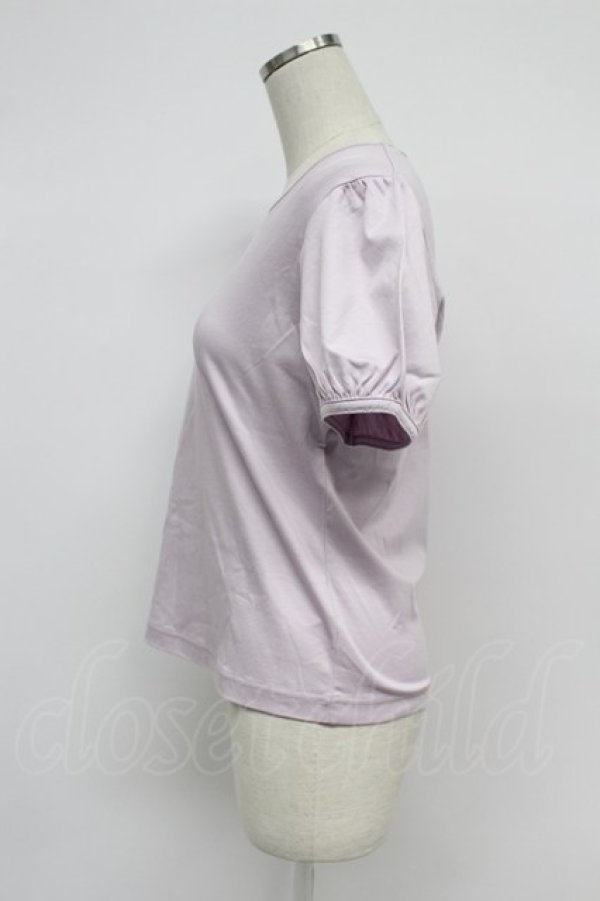 画像3: PINK HOUSE / ロゴ入りパフスリーブカットソー  ラベンダー T-26-03-07-030-LO-TO-SA-ZT (3)