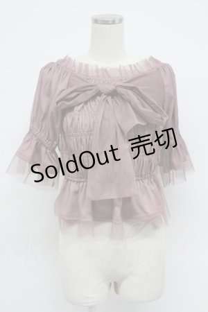 画像: axes femme / バックリボンシャーリングプルオーバー  ピンク T-26-03-07-031-AX-TO-SA-ZT638