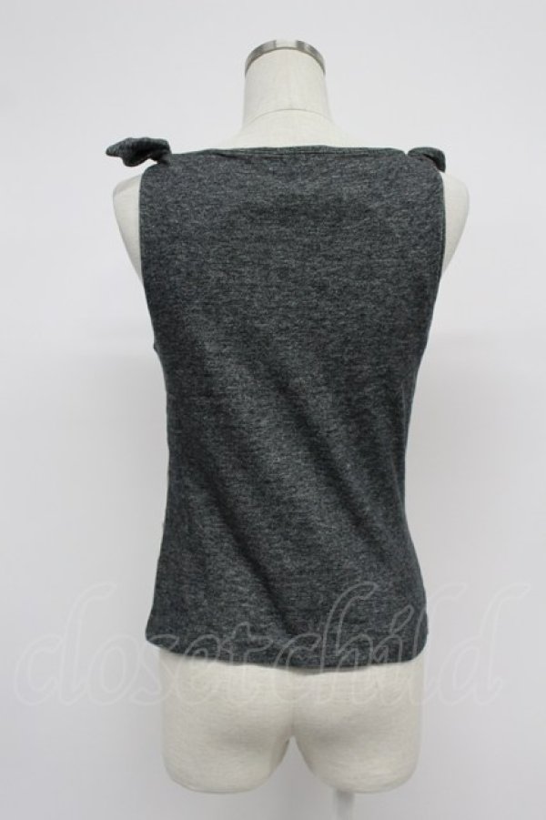 画像2: INGEBORG / カメリアptタンクトップ S シロ×グレー T-26-03-07-034-LO-TO-OW-ZT (2)