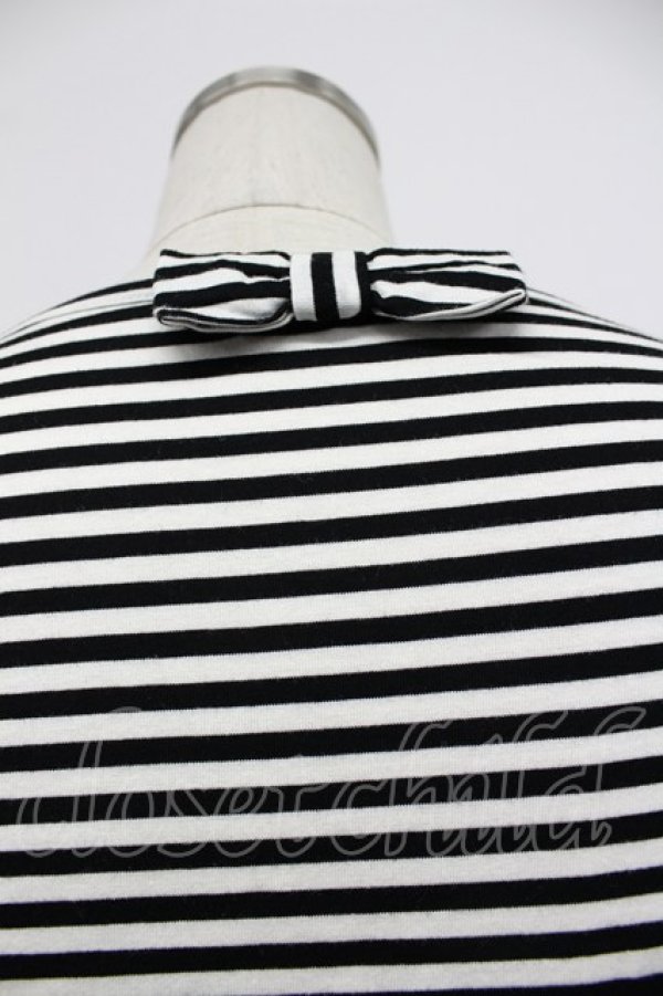 画像3: Emily Temple cute / ボーダー半袖カットソー M 黒Ｘ白 T-26-03-07-035-ET-TO-SA-ZT (3)