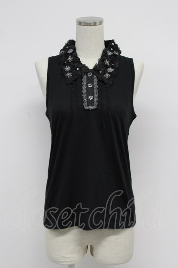 画像1: axes femme / 襟付きタンク M クロ T-26-03-07-037-AX-TO-SA-ZT (1)