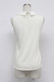 画像2: axes femme / パール襟ノースリーブトップス  白 T-26-03-07-001-AX-TO-SA-ZT (2)