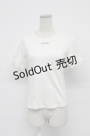 画像: PINK HOUSE / ロゴ半袖カットソー  白Ｘ赤 T-26-03-07-004-LO-TO-SA-ZT638