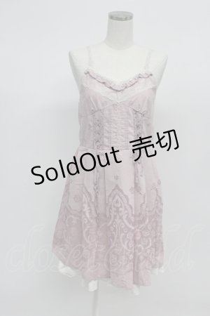 画像: axes femme / オパール花パネルフレアーワンピース  ピンク T-26-03-07-046-AX-SK-SA-ZT