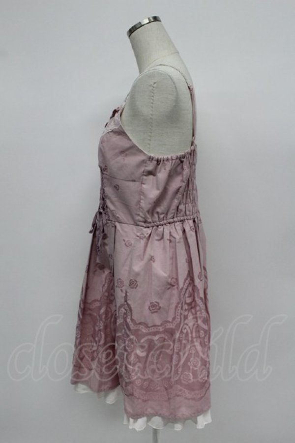 画像3: axes femme / オパール花パネルフレアーワンピース  ピンク T-26-03-07-046-AX-SK-SA-ZT (3)