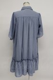 画像2: axes femme / シアーチェックチュニックワンピース  ブルー T-26-03-07-047-AX-OP-SA-ZT (2)