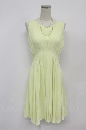 画像: axes femme / タックデザインフレアドレス M イエロー T-26-03-07-048-AX-OP-SA-ZT