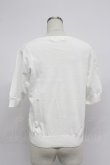 画像2: PINK HOUSE / フロントレース半袖ニットトップス  白 T-26-03-07-007-LO-TO-SA-ZT (2)