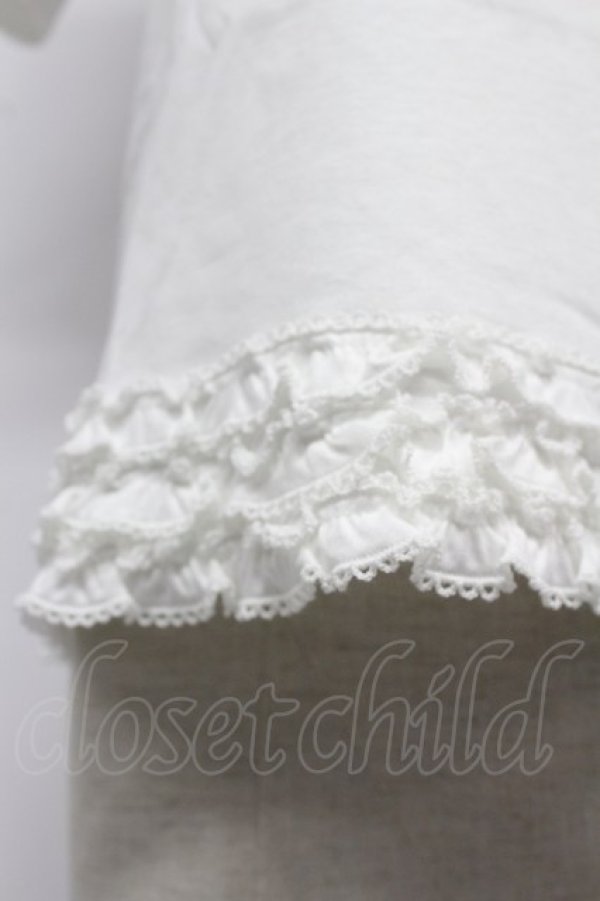 画像6: PINK HOUSE / フリルロゴ使い半袖カットソー  白Ｘラベンダー T-26-03-07-008-LO-TO-SA-ZT (6)