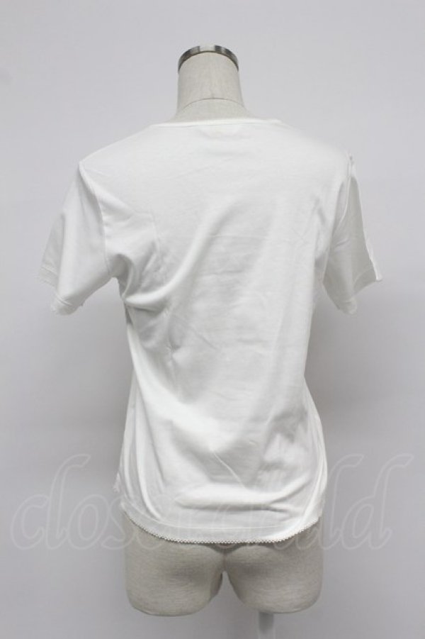 画像2: PINK HOUSE / White Cloverリース＆sleeping rabbitプリントカットソー  白 T-26-03-07-009-LO-TO-SA-ZT (2)