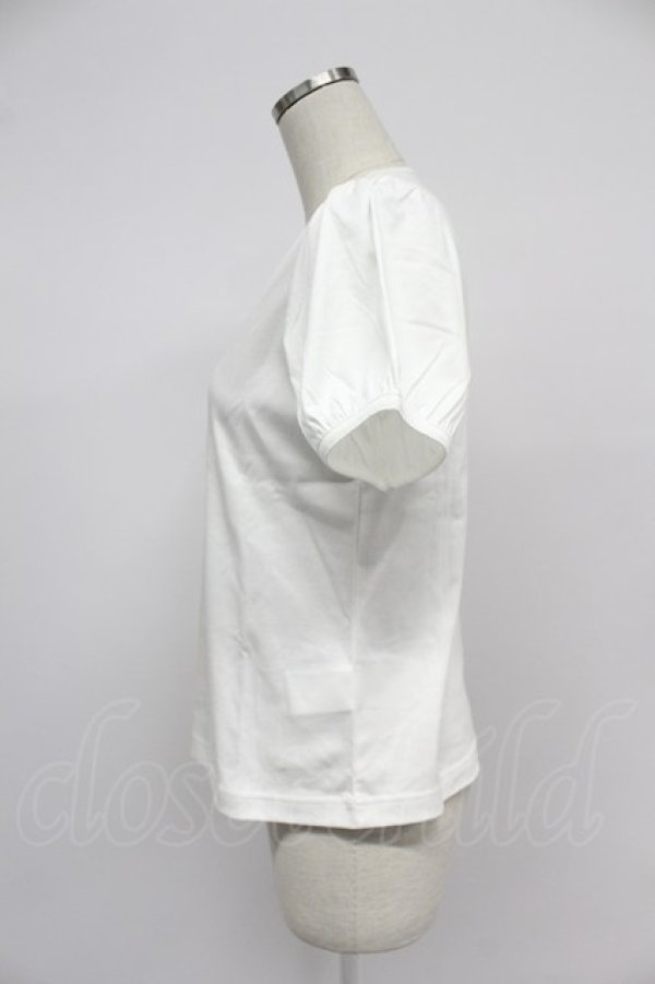 画像3: PINK HOUSE / ロゴ入りパフスリーブカットソー  白Ｘ赤 T-26-03-07-010-LO-TO-SA-ZT (3)