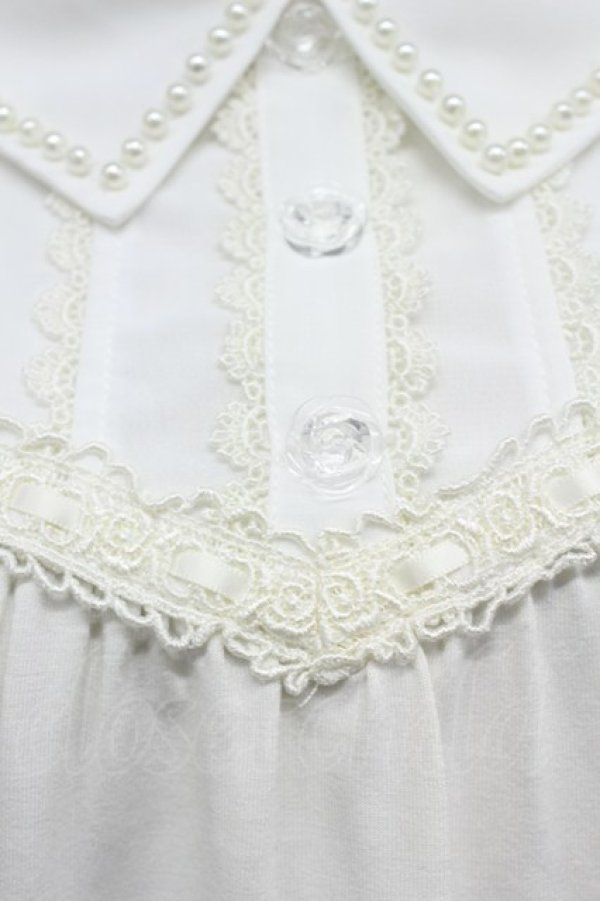 画像6: axes femme / パール襟ノースリーブトップス  白 T-26-03-07-001-AX-TO-SA-ZT (6)