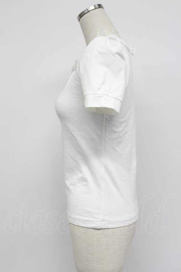 画像3: MILK / レース襟半袖カットソー  アイボリー T-26-03-07-012-ML-TO-SA-ZT (3)