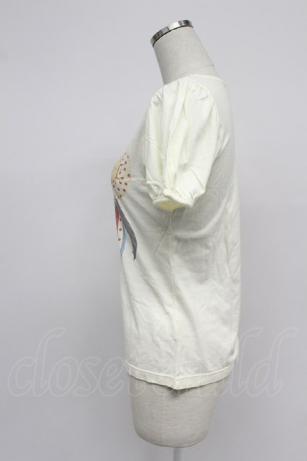 画像3: Emily Temple cute / タッセルプリント半袖カットソー  アイボリー T-26-03-07-013-ET-TO-SA-ZT (3)