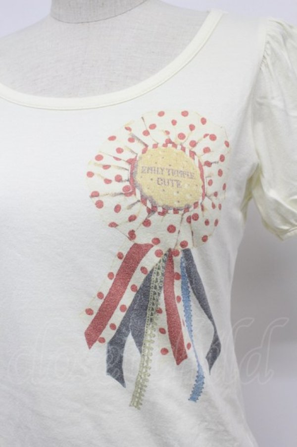 画像4: Emily Temple cute / タッセルプリント半袖カットソー  アイボリー T-26-03-07-013-ET-TO-SA-ZT (4)