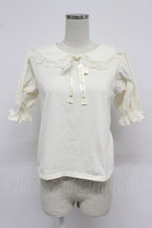 画像: m petit by misako / 丸襟プルオーバー S アイボリー T-26-03-07-014-0-TO-SA-ZT