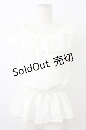 画像: LIZ LISA / 総レーストップス 1 ホワイト T-26-03-08-001-LO-TO-SA-ZT