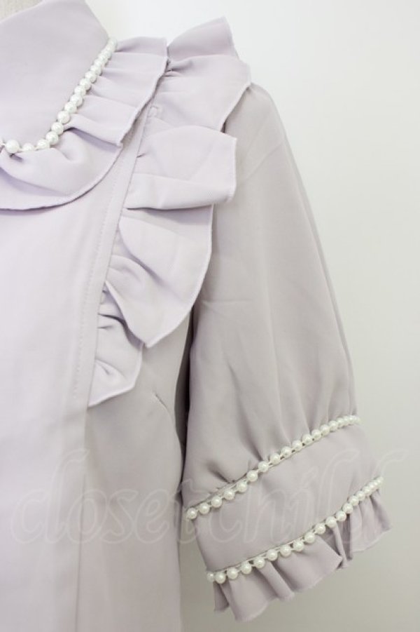 画像3: DearMyLove / パール襟ビジューフリルブラウス M ラベンダー T-26-03-08-022-EL-BL-SA-ZT (3)