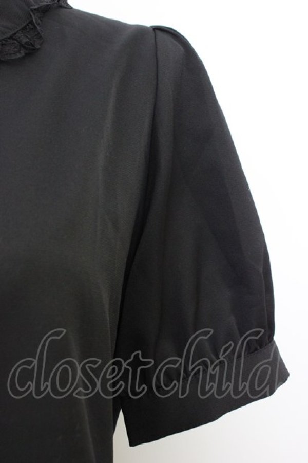 画像4: MA*RS / クロス刺繍ネクタイ付きブラウス  ブラック T-26-03-08-029-EL-BL-SA-ZT (4)