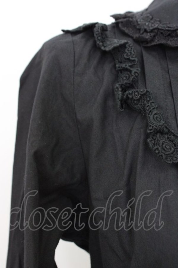 画像4: BABY,THE STARS SHINE BRIGHT / ラウンドローズレース長袖ブラウス  黒　 T-26-03-08-030-BA-BL-SA-ZT (4)