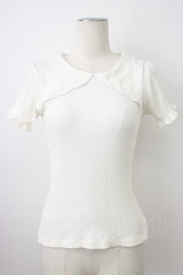 画像1: Ank Rouge / 羽根襟トップス M アイボリー T-26-03-08-004-CA-TO-SA-ZT (1)