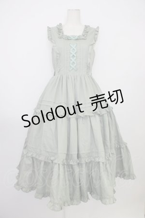 画像: Chalmiere / フリルロングジャンスカ M グリーン T-26-03-08-034-0-OP-SA-ZH