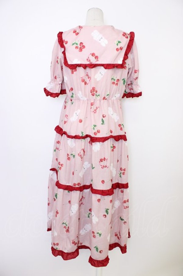 画像2: Chalmiere / チェリーバニー柄ワンピース  ピンク T-26-03-08-035-0-OP-SA-ZT (2)