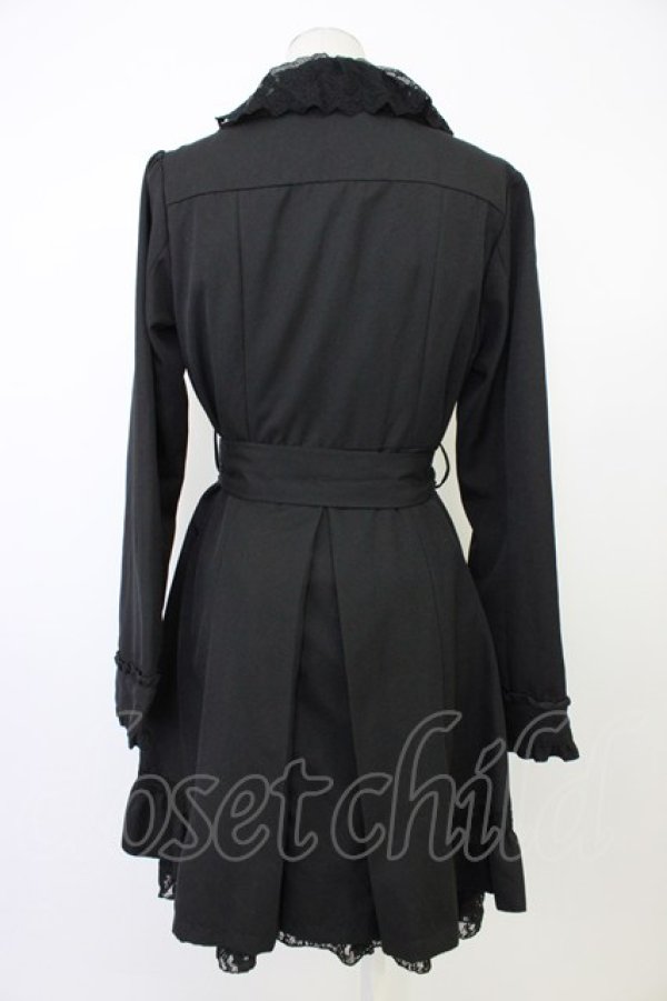 画像2: axes femme / ジレ付きトレンチコート  黒 T-26-03-08-036-AX-CO-SA-ZT (2)