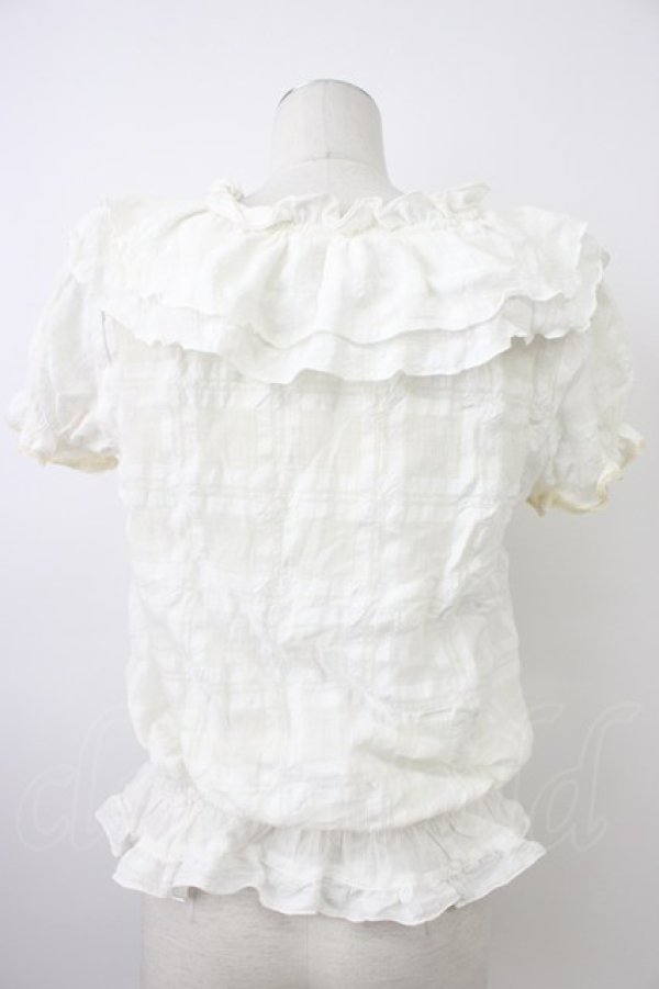 画像2: Ank Rouge / 半袖ブラウス M アイボリー T-26-03-08-005-CA-BL-SA-ZT (2)