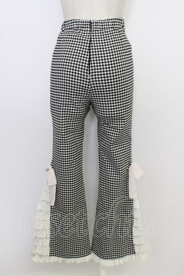 画像2: Lolime by mellfy memory / PRETTY UPギンガムチェックパンツ  黒Ｘ白 T-26-03-08-044-GO-PA-SA-ZT (2)
