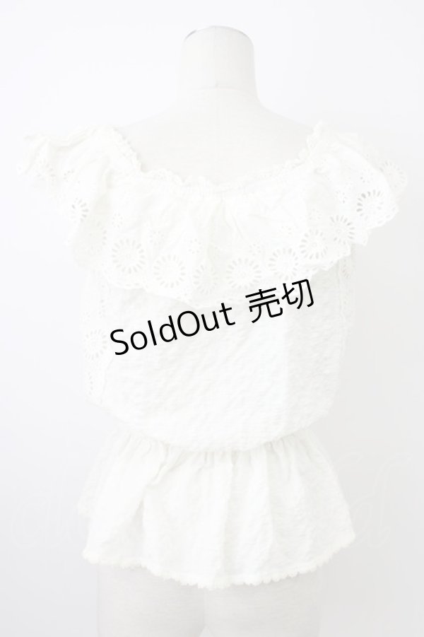 画像2: LIZ LISA / 総レーストップス 1 ホワイト T-26-03-08-001-LO-TO-SA-ZT (2)