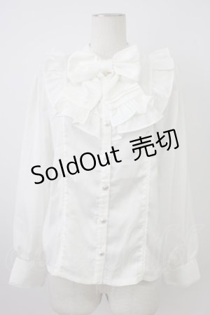 画像: axes femme kawaii / ヴィンテージサテンブラウス M 白 T-26-03-08-006-AX-BL-SA-ZT