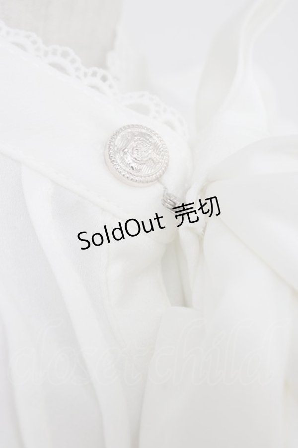 画像4: axes femme kawaii / ヴィンテージサテンブラウス M 白 T-26-03-08-006-AX-BL-SA-ZT (4)