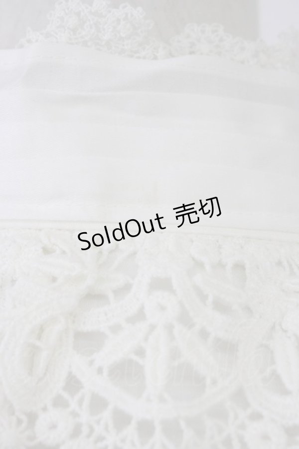 画像3: Jane Marple / リボンタイレース襟長袖ブラウス  白 T-26-03-08-007-JM-BL-SA-ZT (3)