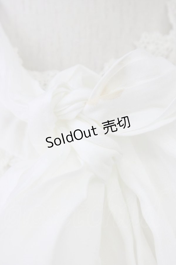 画像5: Jane Marple / リボンタイレース襟長袖ブラウス  白 T-26-03-08-007-JM-BL-SA-ZT (5)