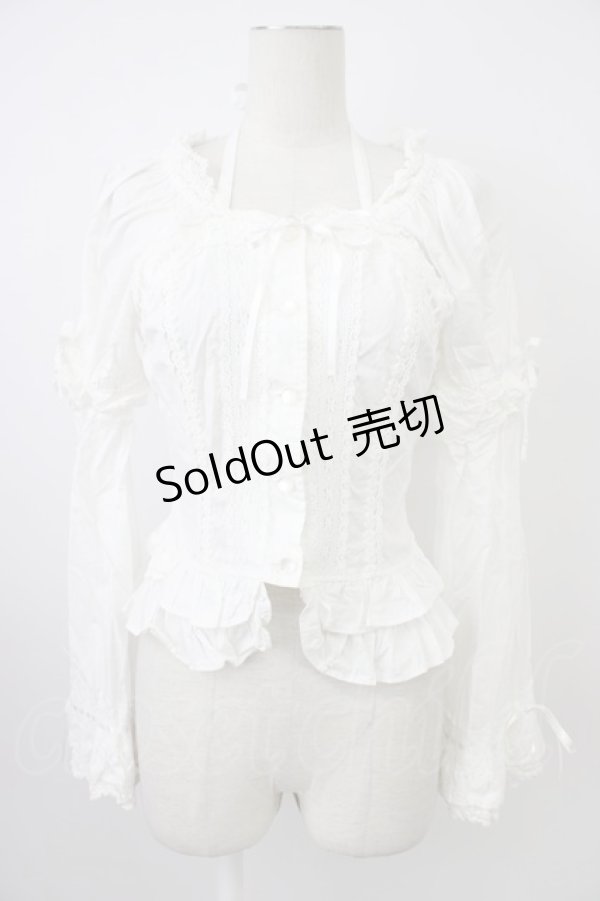 画像1: BABY,THE STARS SHINE BRIGHT / 姫袖後ろシャーリングブラウス  白 T-26-03-08-008-BA-BL-SA-ZT (1)