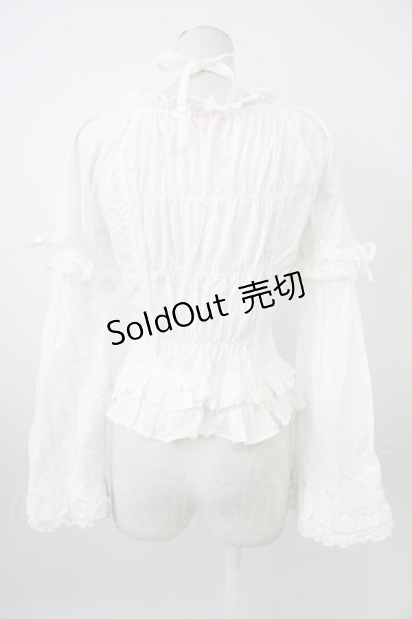 画像2: BABY,THE STARS SHINE BRIGHT / 姫袖後ろシャーリングブラウス  白 T-26-03-08-008-BA-BL-SA-ZT (2)