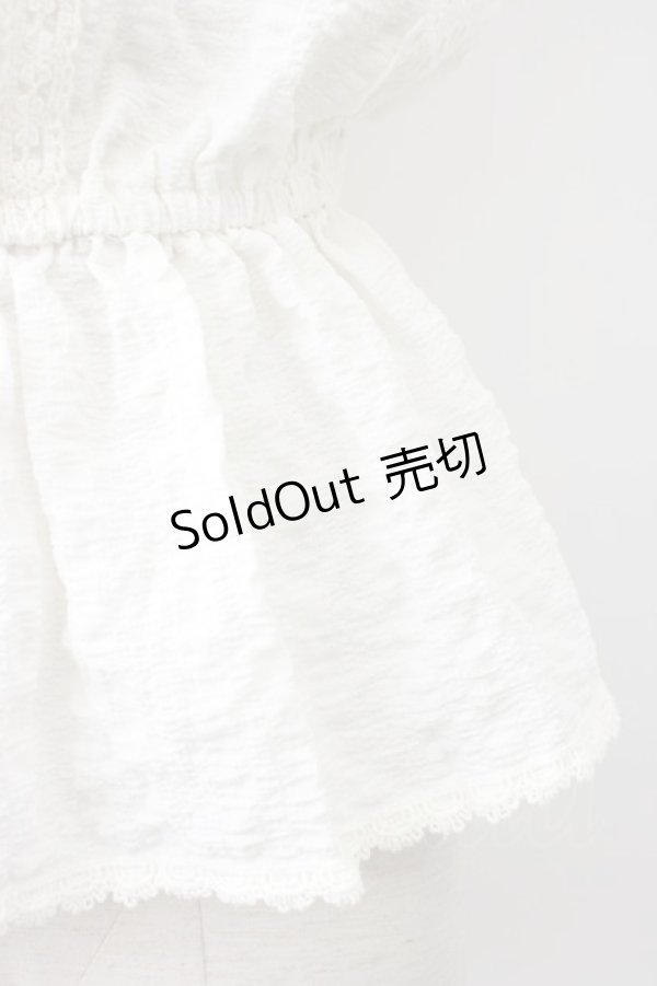 画像4: LIZ LISA / 総レーストップス 1 ホワイト T-26-03-08-001-LO-TO-SA-ZT (4)