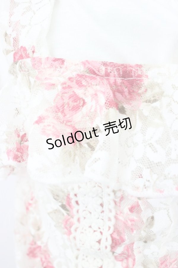 画像4: LIZ LISA / 花柄レースレイヤードチュニック 0 アイボリー×ピンク T-26-03-08-011-LO-TO-SA-ZT (4)