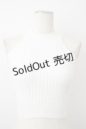 画像: Darich / バックレースアップアメスリニットトップス  ホワイト T-26-03-08-002-LO-TO-SA-ZT640