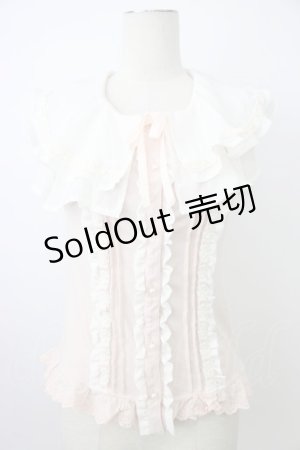 画像: LIZ LISA / ノースリーブハシゴレースビッグカラートップス 0 ピンク T-26-03-08-016-LO-TO-SA-ZT