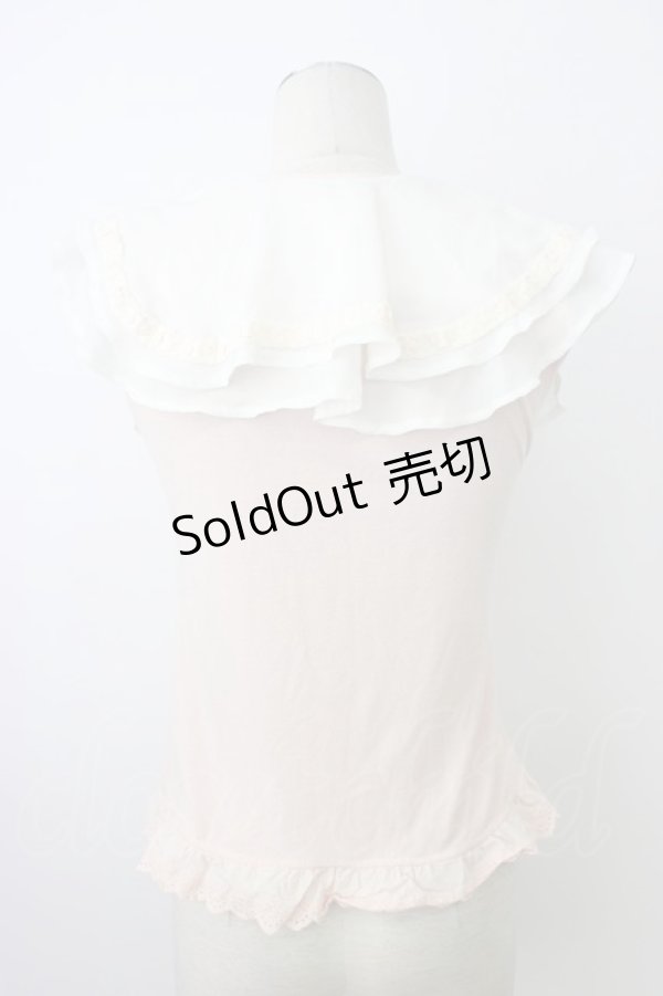 画像2: LIZ LISA / ノースリーブハシゴレースビッグカラートップス 0 ピンク T-26-03-08-016-LO-TO-SA-ZT (2)