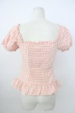 画像2: LIZ LISA / ギンガムチェック半袖フリルトップス 1 ピンク T-26-03-08-018-LO-TO-SA-ZT (2)