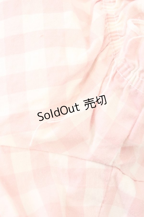 画像4: LIZ LISA / ギンガムチェック半袖フリルトップス 1 ピンク T-26-03-08-018-LO-TO-SA-ZT (4)